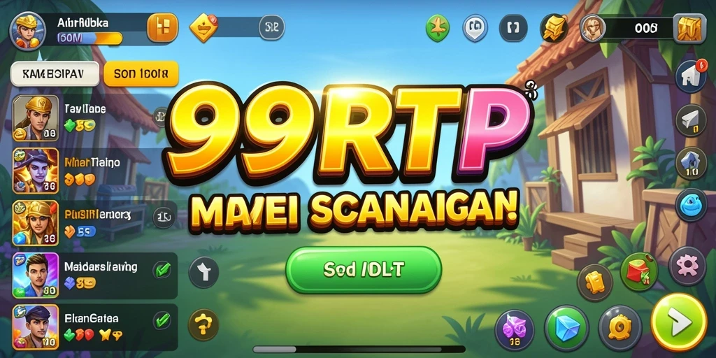 Screenshot 99RTP menunjukkan gameplay menarik dengan karakter yang sedang beraksi.
