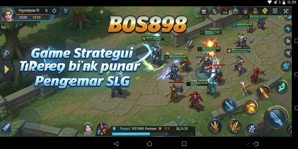 Tangkapan layar permainan BOS898 menampilkan strategi intens dalam pertempuran.