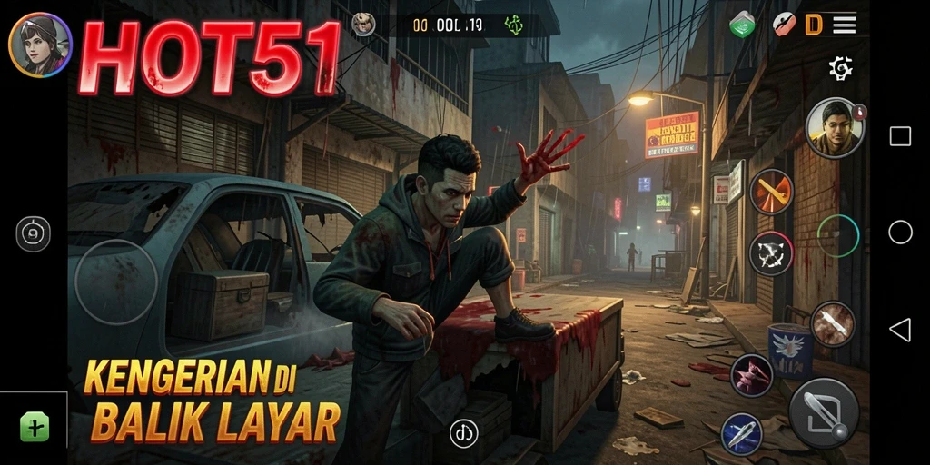 Screenshot menampilkan gameplay yang menegangkan dan mencekam.