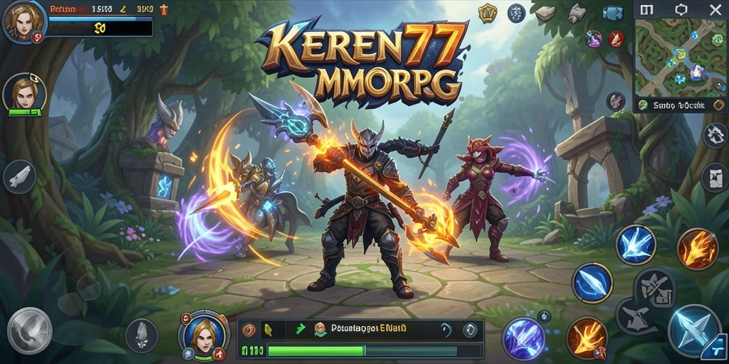 Tampilan gameplay KEREN77 yang epik dalam dunia MMORPG.