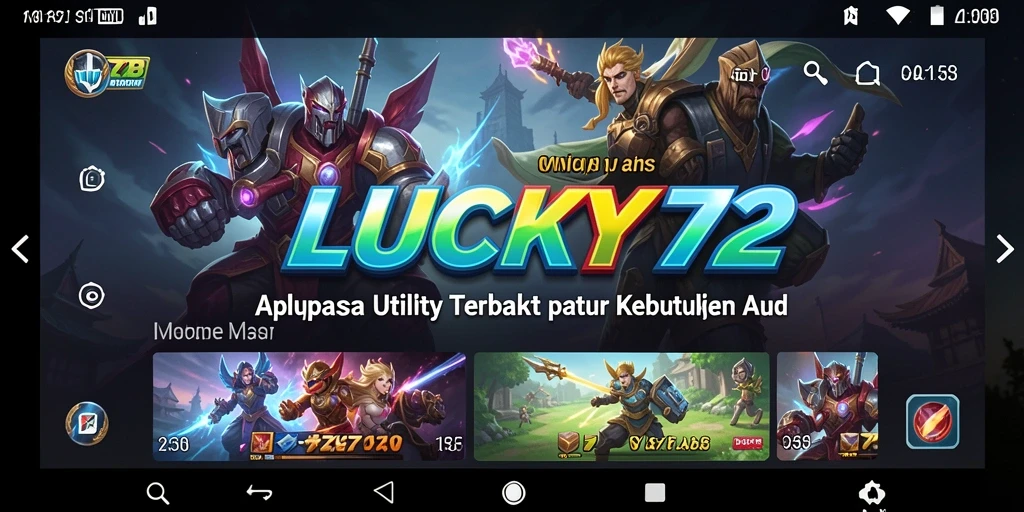 Tampilan utama LUCKY72 yang menampilkan fitur pengingat dan pengelolaan tugas.