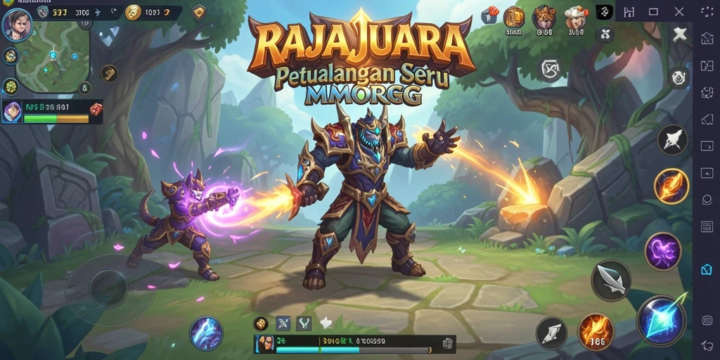 Tampilan menarik dari gameplay RAJAJUARA yang penuh aksi.