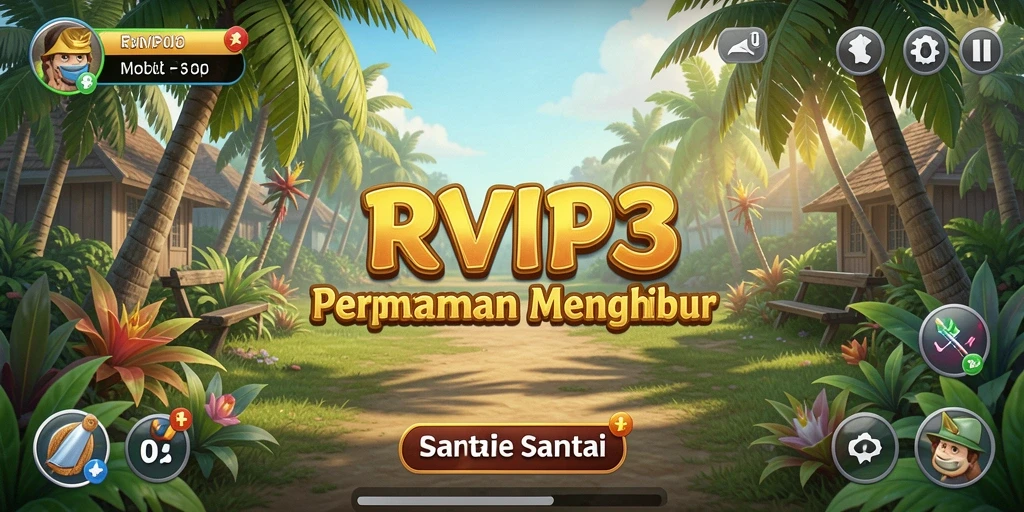 Tampilan gameplay RVIP3 yang menghibur dan penuh warna.