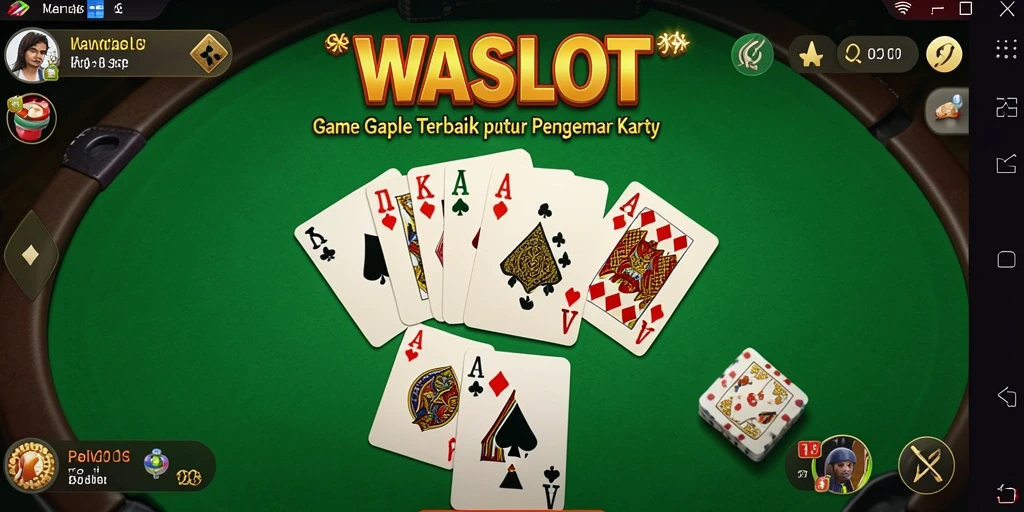 Screenshot gameplay WASLOT menampilkan momen seru permainan Gaple.